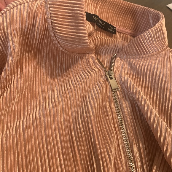 Zara Basics Bomber Jacket Small Blush Pink - Picture 8 of 8